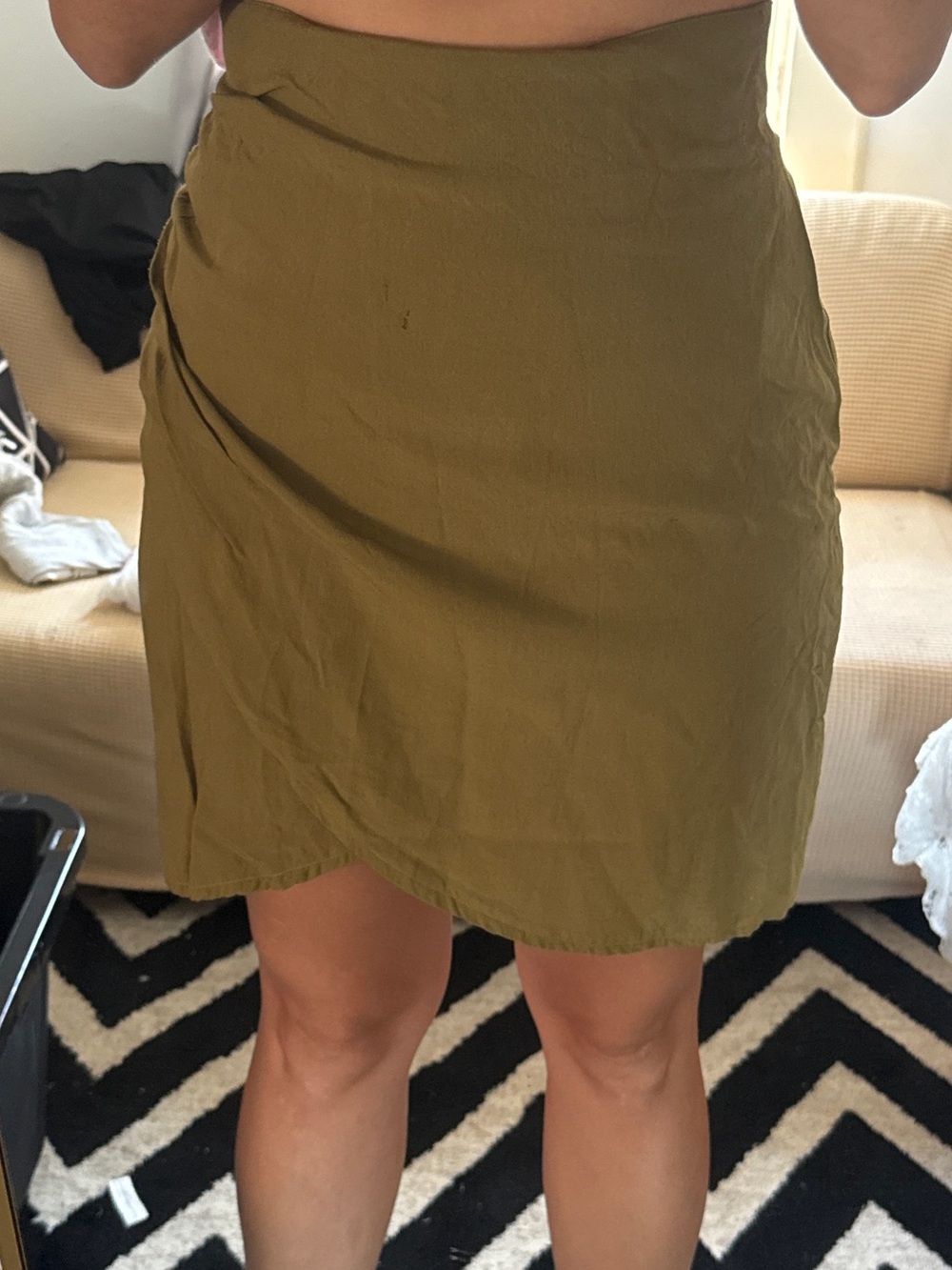 Olive Green Women's Mini Skirt